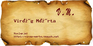 Virág Márta névjegykártya