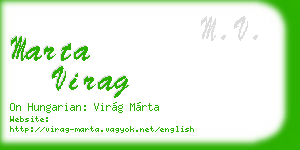 marta virag business card