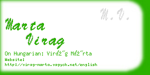 marta virag business card